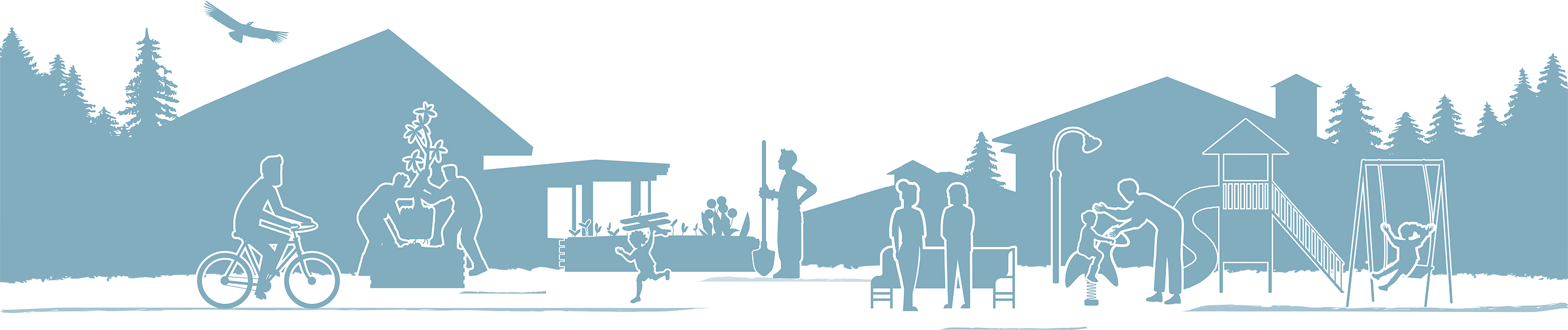 Illustration of community working toegther